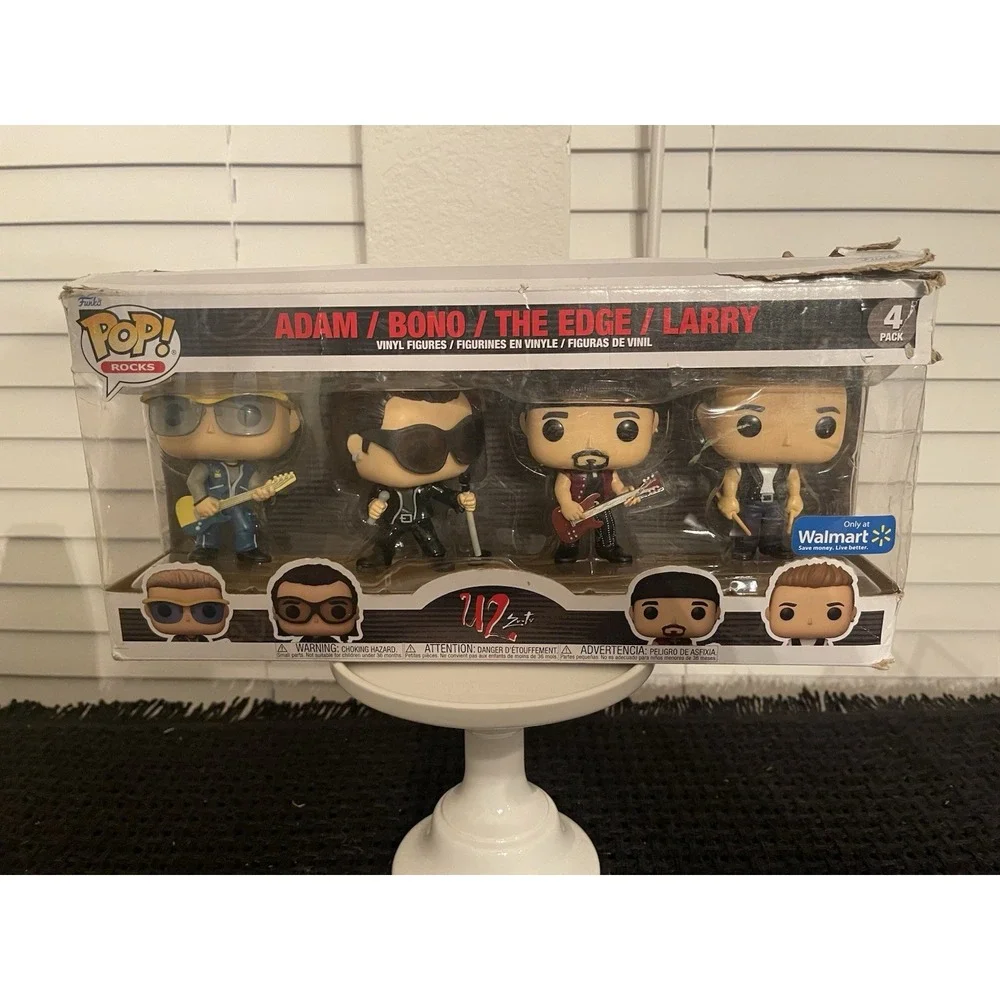 Funko Pop Rocks - U2 Zoo TV - 4-Pack: Adam/Bono/The Edge/Larry - Walmart - NewFu